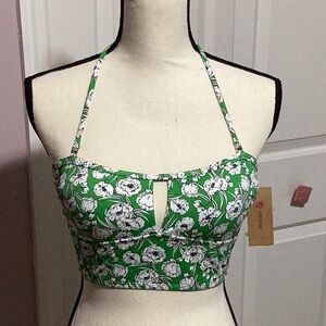 Daniel Cremieux Green Sleeveless Crop Top